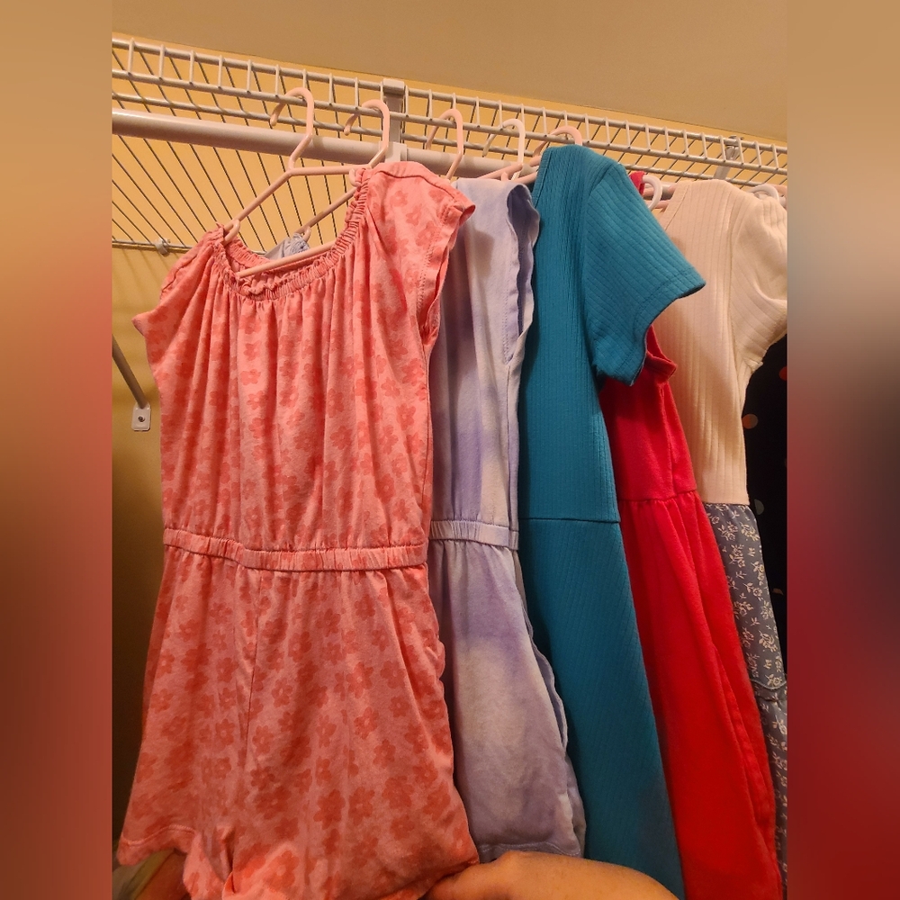 Girl Size 8 Dresses/romper Lot